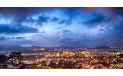 Golden Gate Lights and Clouds